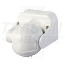 TRACON Mozgásérzékelő, fali, radaros, fehér230 VAC, 5,8 GHz, 180°, 5-15m, 10 s-12 min, 3-2000lux, IP44 kültéri világítás