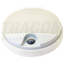 TRACON Mozgásérzékelős kerek fali lámpatest230VAC, 10W, 140°, 2-9m, 10s-5m, 4500K , IP54, 800lm, EEI=G világítás