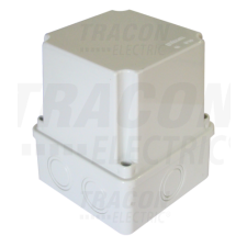 TRACON Műanyag doboz, kikönnyített, világos szürke, teli fedéllel100×100×120mm, IP55 villanyszerelés