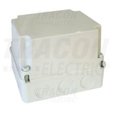 TRACON Műanyag doboz, kikönnyített, világos szürke, teli fedéllel190×145×140mm, IP55 villanyszerelés