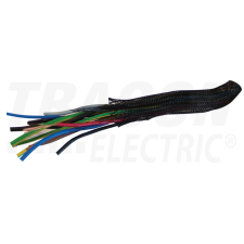 TRACON Műanyag kábelharisnya, halogénmentes poliészter, feketedmin-dmax=19,1-44,5mm, PET villanyszerelés