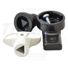 TRACON Műanyag zár TME szekrényekhez, háromszög villanyszerelés