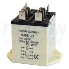 TRACON Nagyteljesítményű relé12V DC / 2×CO (30A, 230V AC / 28V DC) villanyszerelés