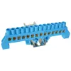 TRACON NPE-B8-14 Szigetelt földelősín (N/PE), kék 230/400VAC, 100A, 8×12mm, 14P, IP20