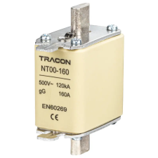 TRACON NT00-160 Késes biztosító 500V AC, 160A, 00, 120kA, gG villanyszerelés