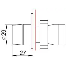 TRACON NYBD53KST Karos kapcsoló, fémalap, háromállású, rugóvissza 2×NO, 3A/230V AC, IP42 villanyszerelés