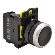 TRACON NYG3-BK Egyszerű nyomógomb, fekete 1×NO, 5A/230V AC-15, IP65 villanyszerelés