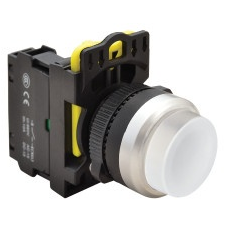 TRACON NYG3-HW Kiálló nyomógomb, fehér 1×NO, 5A/230V AC-15, IP65 villanyszerelés