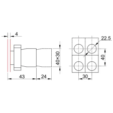 TRACON NYGBP21 Gumiburkolatos nyomógomb, fémalapra szerelt, fekete 1×NO, 3A/240V AC, IP42 villanyszerelés