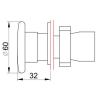 TRACON NYGBR42PT Tokozott gombafejű vészgomb, fémalapra szerelt, piros 1×NC, 3A/400V AC, IP44, d=40mm