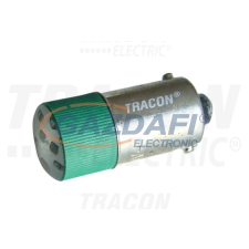 TRACON NYGL-AC400G LED-es jelzőizzó, zöld 400V AC/DC, Ba9s izzó