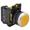 TRACON Nyomógomb sárga IP65