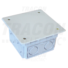 TRACON Perforált kötődoboz süllyesztett, négyzetes, fekete76(97)×51.5mm villanyszerelés