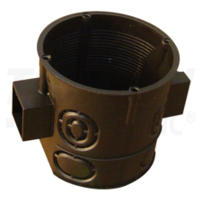 TRACON Perforált szerelvénydoboz süllyesztett,mély,sorolható,fekete64×61mm villanyszerelés