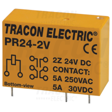 TRACON Print relé24V DC / 2×CO (5A, 230V AC / 30V DC) villanyszerelés