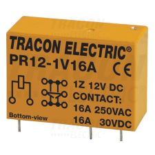 TRACON Print relé 12VDC/16A villanyszerelés