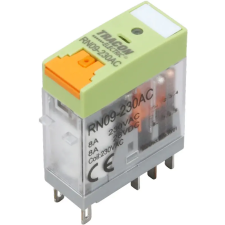 TRACON Print relé tesztgombbal és állapotjelzéssel 110V AC 8A, 230V AC / 30V DC villanyszerelés