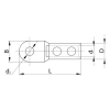 TRACON RA95-150CS12 Szakadófejes csavaros réz-alumínium szemes csősaru 95-150mm2,2×M12