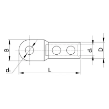 TRACON RA95-150CS12 Szakadófejes csavaros réz-alumínium szemes csősaru 95-150mm2,2×M12 villanyszerelés