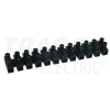TRACON SF15A-U Flexibilis sorozatkapocs, U profil, 12 tag, fekete 10mm2, 450VAC, 50A, PE