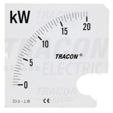 TRACON Skálalap W72-400V/4 műszerhez 0 - 64 kW villanyszerelés
