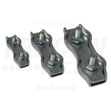 TRACON Sodronyszorító bilincs, dupla, acéld=8-9mm, M6 villanyszerelés