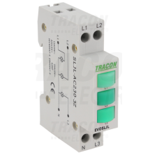 TRACON Sorolható ledes jelzőlámpa, zöld, zöld, zöld3×230V AC villanyszerelés