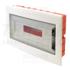 TRACON Süllyesztett elosztódoboz, füstszínű-sík ajtóval, NPE nélkül1×18 (18) modul, IP40, (H×W×D=270×440×85 mm)