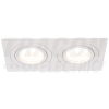 TRACON Süllyesztett spot lámpatest, négyzetes, dönthető, fehér 173x93x24mm