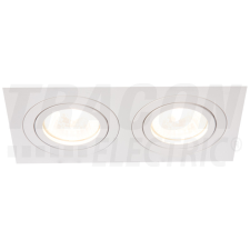 TRACON Süllyesztett spot lámpatest, négyzetes, dönthető, fehér 173x93x24mm világítás