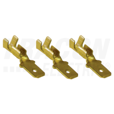 TRACON Szigeteletlen rátolható csatlakozó csap, sárgaréz4,8×0,5mm, 0,5-1mm2 villanyszerelés