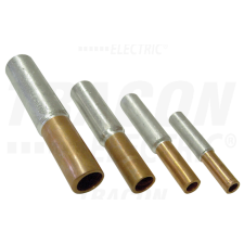 TRACON Szigeteletlen réz-alumínium (Cu-Al) toldóhüvely185/240mm2, (d1=18,5mm, d2=21mm) villanyszerelés