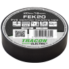 TRACON Szigetelőszalag, fekete20m×18mm, PVC, 0-90°C, 40kV/mm