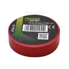 TRACON Szigetelőszalag, piros 10m×15mm villanyszerelés