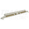 TRACON Szigetelt földelősín (N/PE) EDSS-12/. mod.elosztóhoz230/400VAC, 63A, 7,6×18,3mm, L=250 mm, 24P, IP20