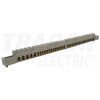 TRACON Szigetelt földelősín (N/PE) EDSS-18/. mod.elosztóhoz230/400VAC, 100A, 13,7×26,6mm, L=360 mm, 38P, IP20