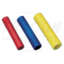 TRACON Szigetelt toldóhüvely, ónozott elektrolitréz, sárga6mm2, (L=27mm, d1=3,9mm), PVC villanyszerelés