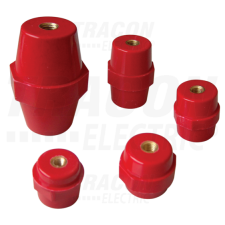 TRACON Támszigetelő, pirosH=30mm, M8 villanyszerelés