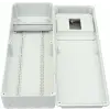 TRACON TDB351377 Üres ipari csatlakozódoboz szerelősínnel, ABS 6 mod, H×W×D=350×130×77mm, IP54