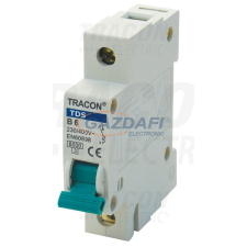 TRACON TDS-1D-25 Kismegszakító, színes karral, 1 pólus, D karakterisztika 25A, 6kA villanyszerelés