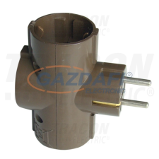 TRACON TDUGOF Többférőhelyes átalakító csatlakozó, francia kivitelű, fehér 3×French, max.16A, 250V villanyszerelés