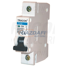 TRACON TDZ-1D-1 Kismegszakító, 1 pólus, D karakterisztika 1A, 6kA villanyszerelés