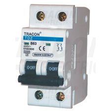 TRACON TDZ-2C-4 Kismegszakító, 2 pólus, C karakterisztika 4A, 6kA villanyszerelés