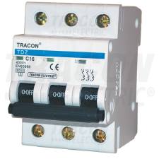 TRACON TDZ-3C-10 Kismegszakító, 3 pólus, C karakterisztika 10A, 6kA villanyszerelés