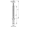 TRACON THC10160 Hosszított tipli+csavar, szürke M10×160mm, PA6.6
