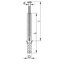 TRACON THC10160 Hosszított tipli+csavar, szürke M10×160mm, PA6.6 villanyszerelés