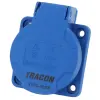 TRACON TICS-105S Beépíthető csatlakozóaljzat, oldalsó védőérintkezővel, kerek 16A, 250V, 2P+E, IP44 (SCHUKO)