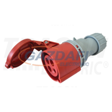 TRACON TICS-214H Ipari csatlakozóaljzat, külső tömítőszelencével 16A, 400V, 3P+E, 6h, IP44 villanyszerelés