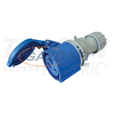 TRACON TICS-2232H Ipari csatlakozóaljzat, fokozott védelemmel 32A, 230V, 2P+E, 6h, IP67 villanyszerelés