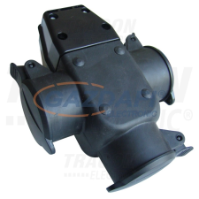 TRACON TICS-A4F Csatlakozóaljzat csapos védőérintkezővel, hármas, gumi 3x(2P+E), IP44 (FRENCH) villanyszerelés